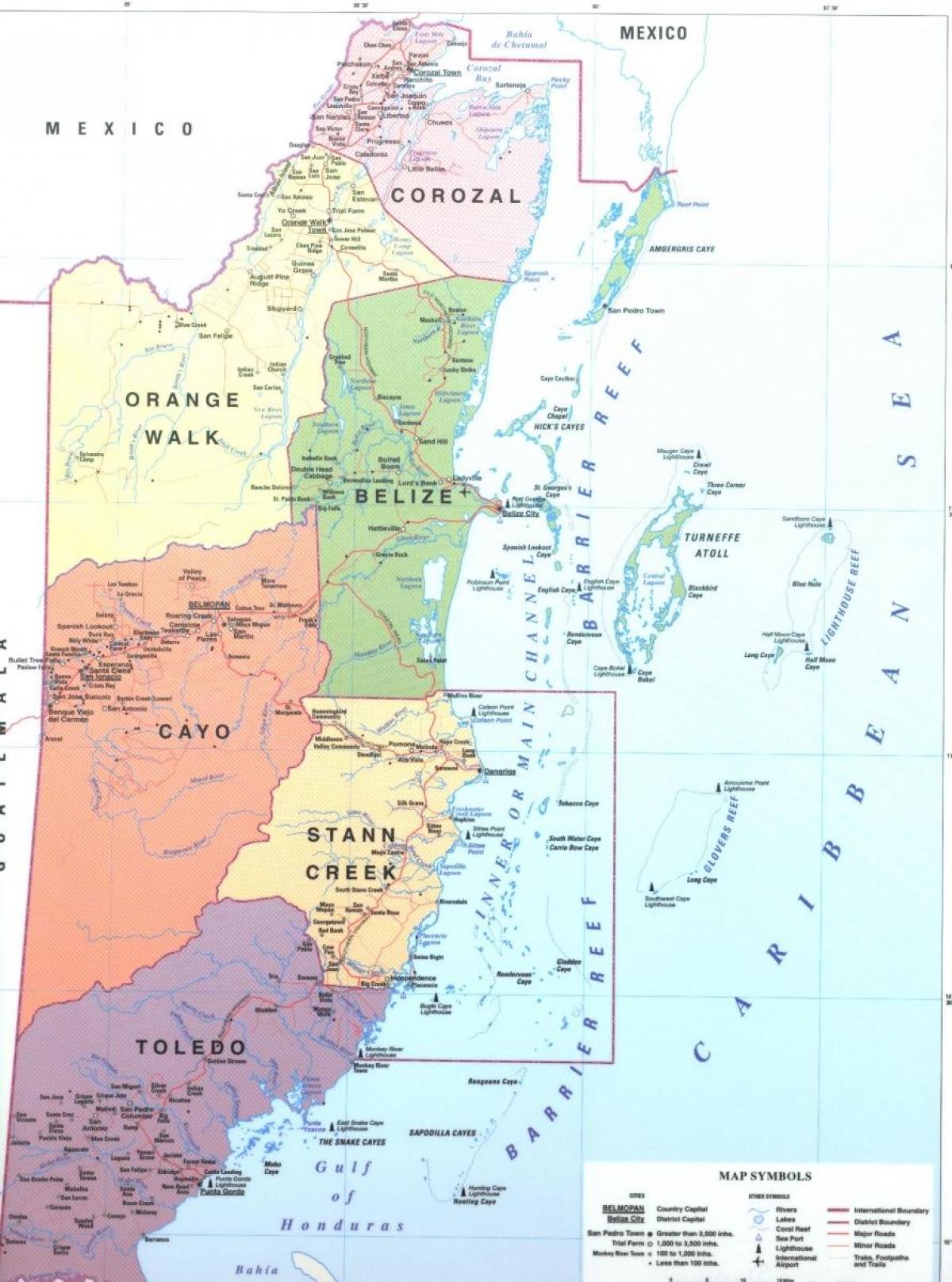 Белизский риф картата