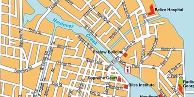 Карта на Белиз Сити круизен порт