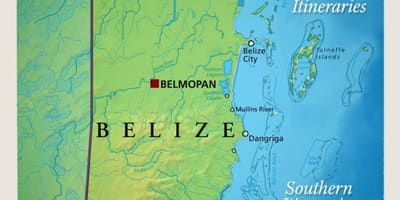 Карта на Белиз ветроходство