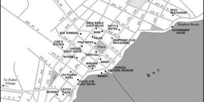 Карта корозал на град Белиз